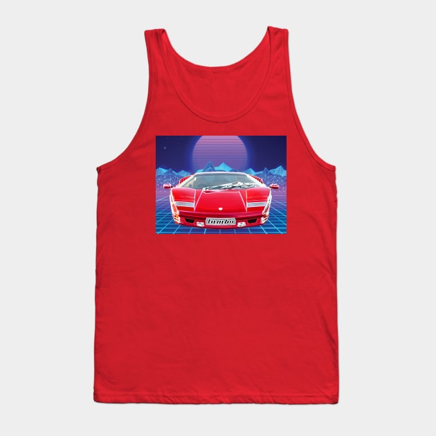 Night Shine Lambo Tank Top by Mobykat